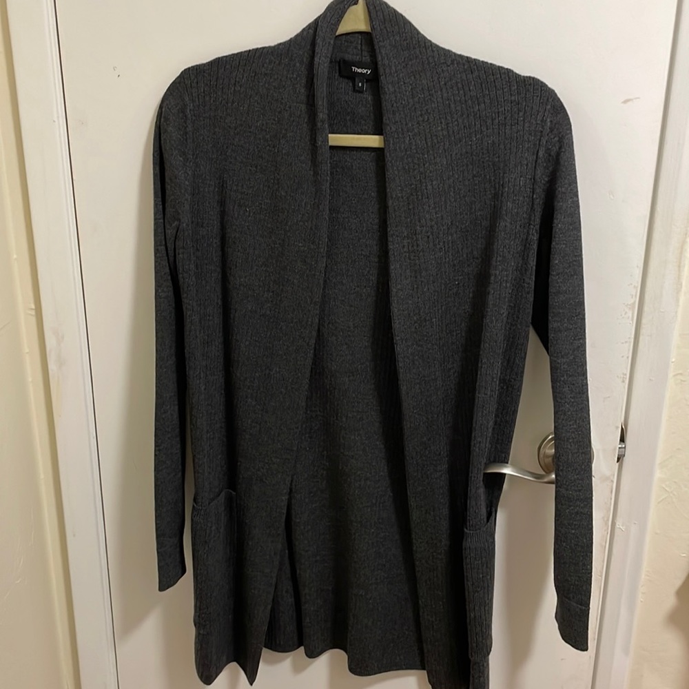 Theory Ribbed Knit Cardigan